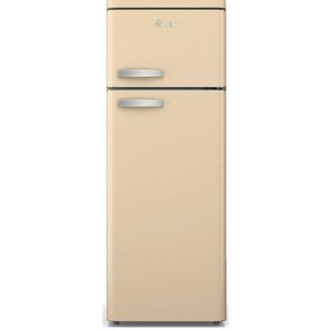 Swan SR11010CNE Retro Cream Top Mounted Fridge Freezer 208L